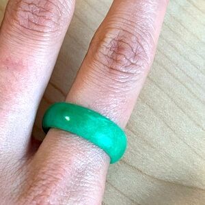 Natural Jade Prosperity Abundance Ring size 9-9.5